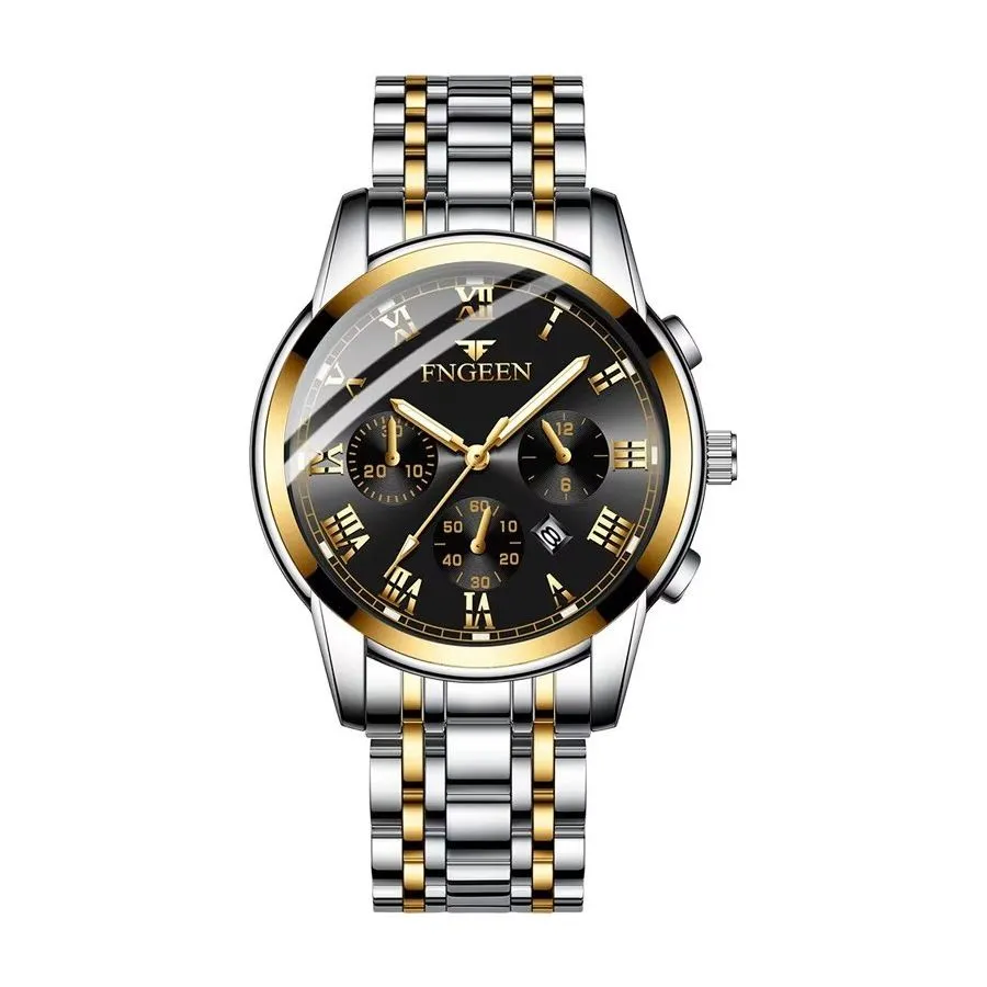 UnityLuxe Unisex 41.5MM Stainless Steel Quartz Watch