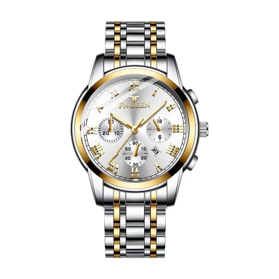 UnityLuxe Unisex 41.5MM Stainless Steel Quartz Watch
