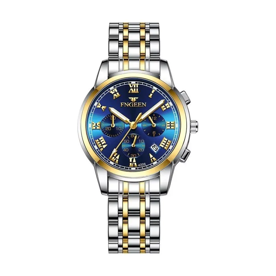 UnityLuxe Unisex 41.5MM Stainless Steel Quartz Watch