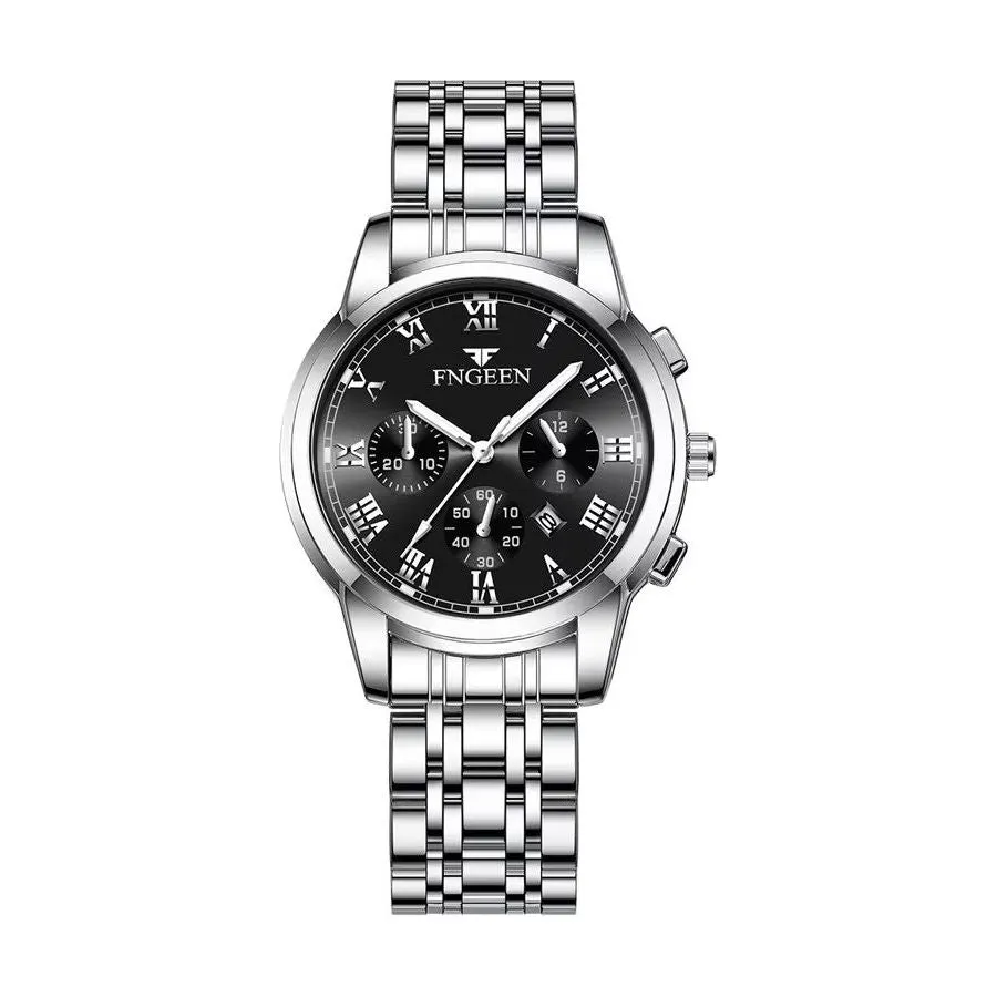 UnityLuxe Unisex 41.5MM Stainless Steel Quartz Watch