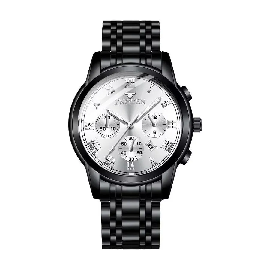 UnityLuxe Unisex 41.5MM Stainless Steel Quartz Watch
