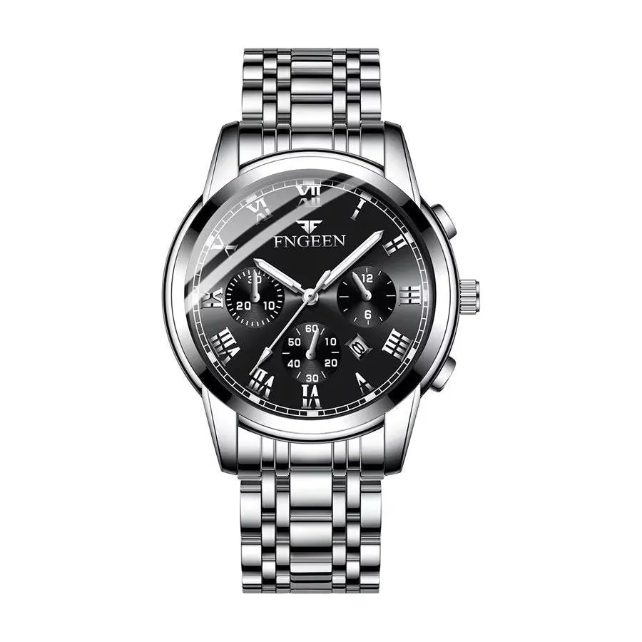UnityLuxe Unisex 41.5MM Stainless Steel Quartz Watch
