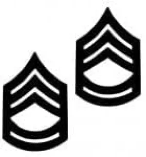 US Army Black Metal Subdued Pin-On Rank