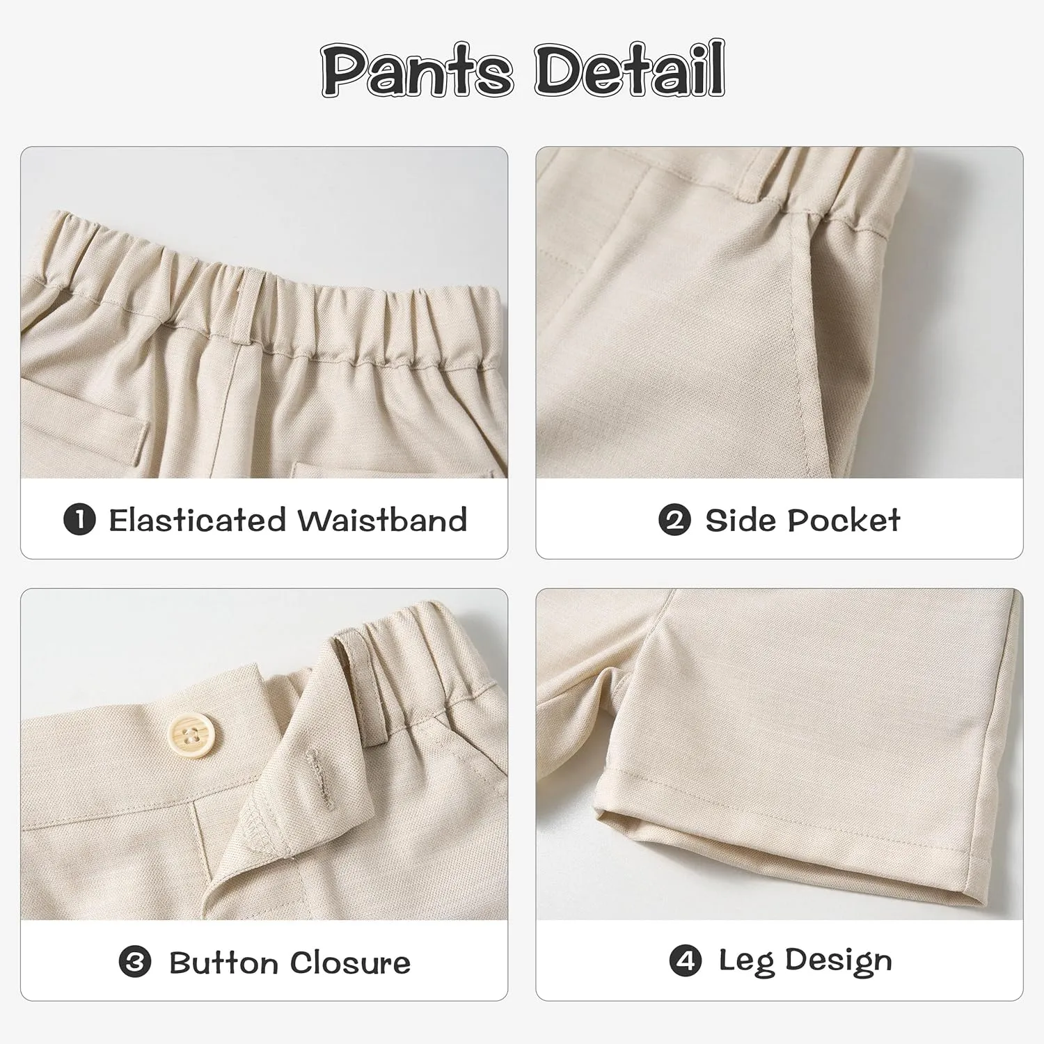 Volunboy Baby Boys Summer Suits Short Sleeve Wedding Ring Bearer Outfits 4Pcs Graduation Dress Vest Shirt Bowtie Shorts Set