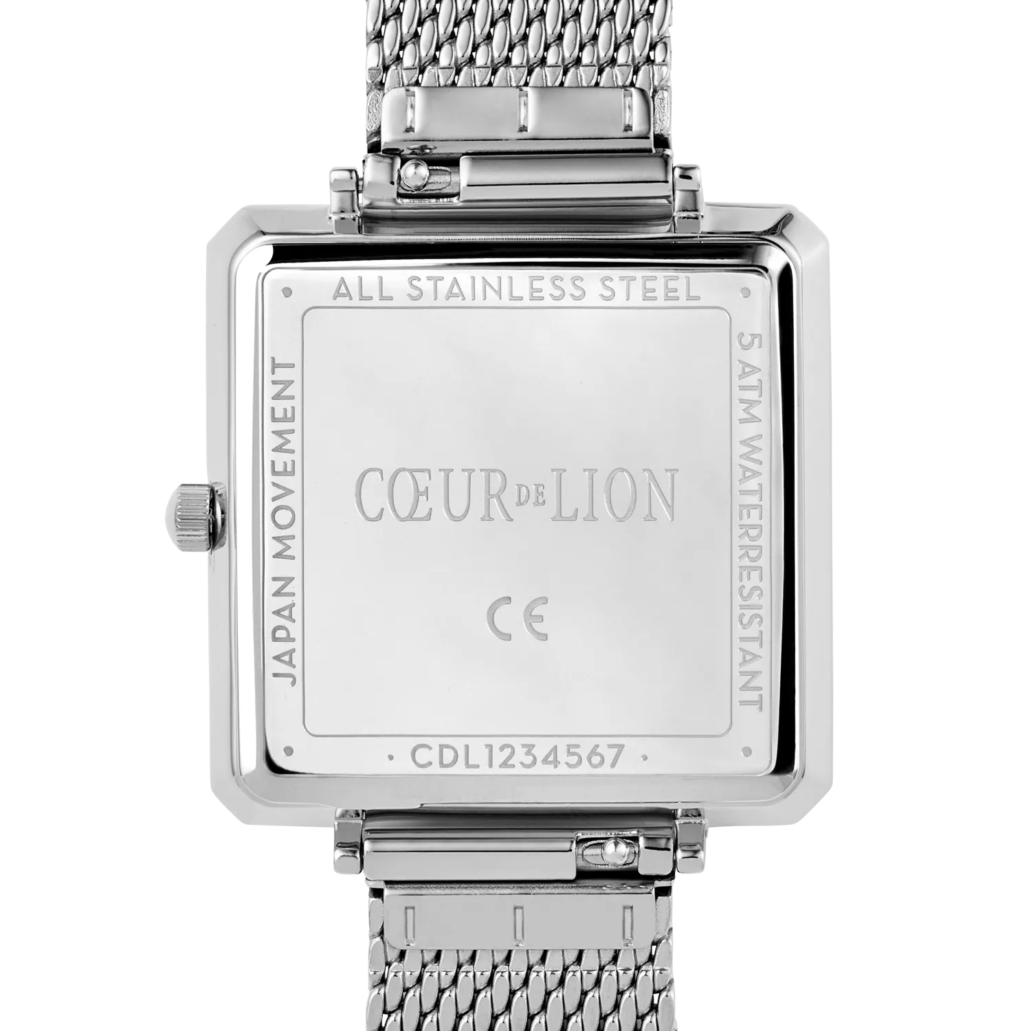 Watch Iconic Square Graphite Sunray Milanese Stainless Steel
