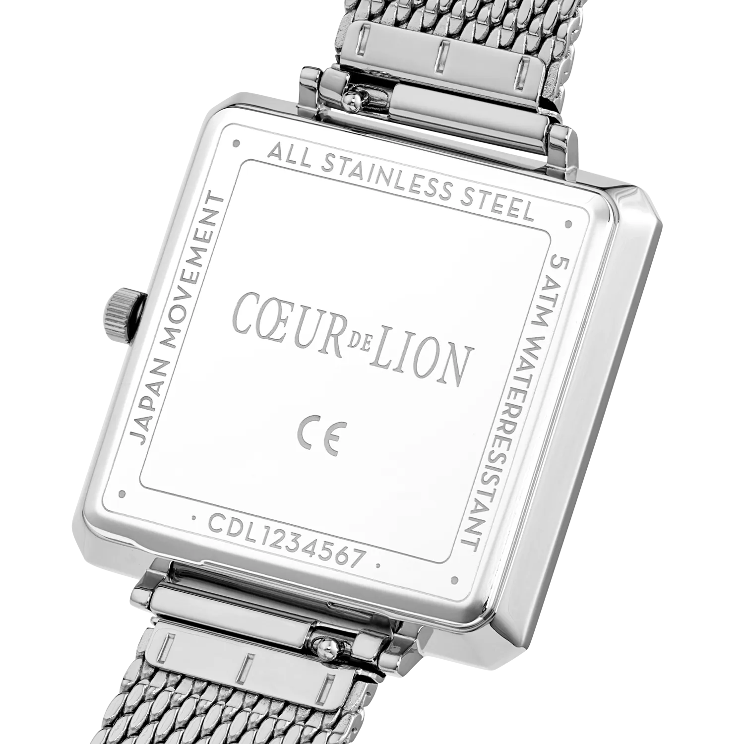 Watch Iconic Square Graphite Sunray Milanese Stainless Steel