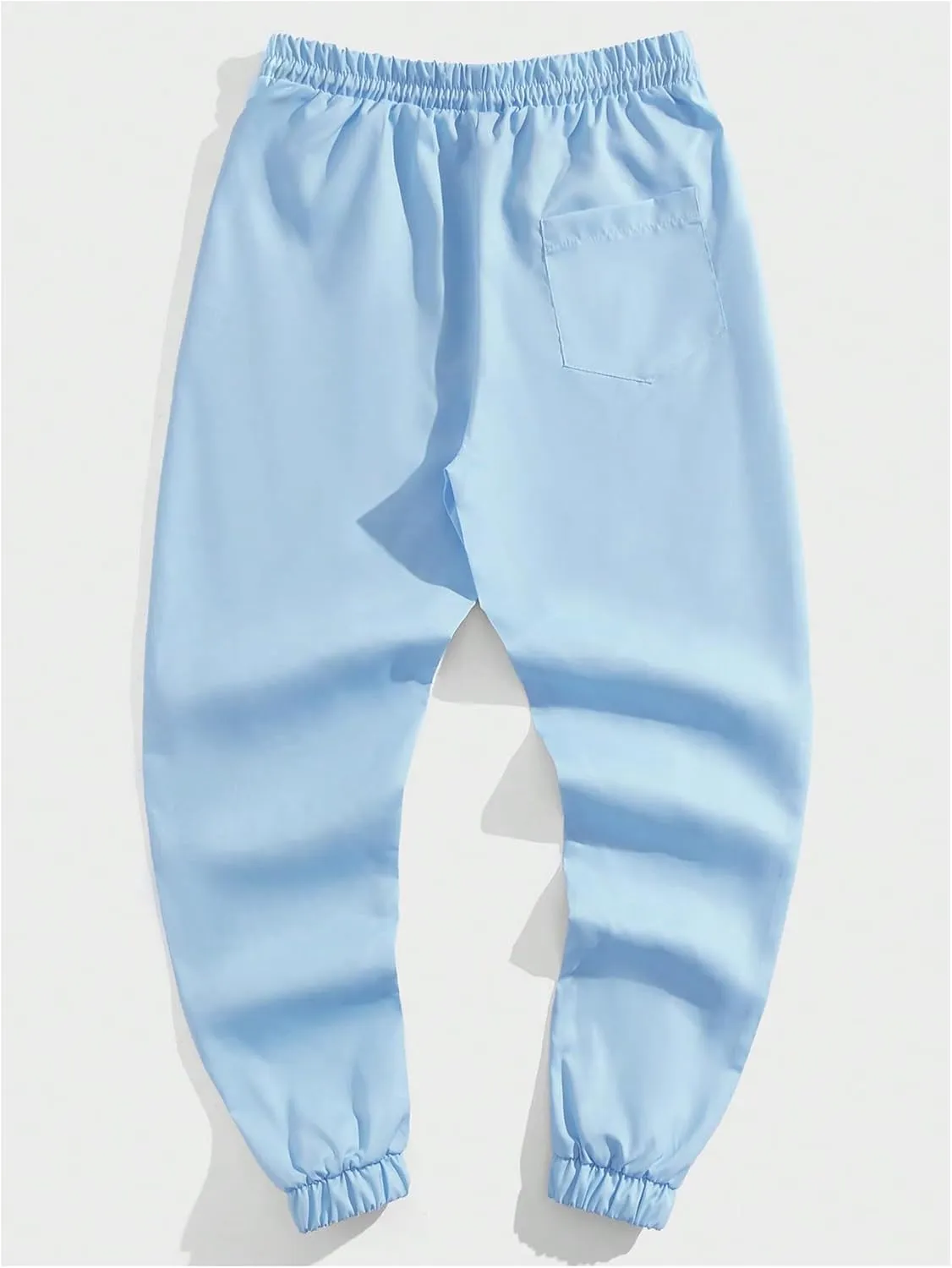 WDIRARA Men's Floral Letter Graphic Print Drawstring Waist Tie Front Sweatpants