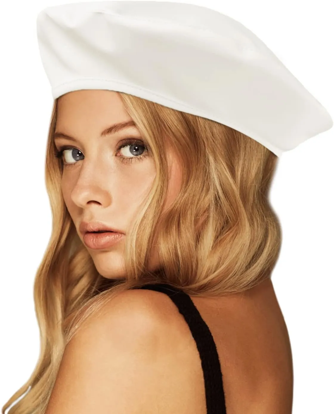 Wheebo PU Leather Berets for Women French Beret Hats Artist Painter Hat Classic Solid Style