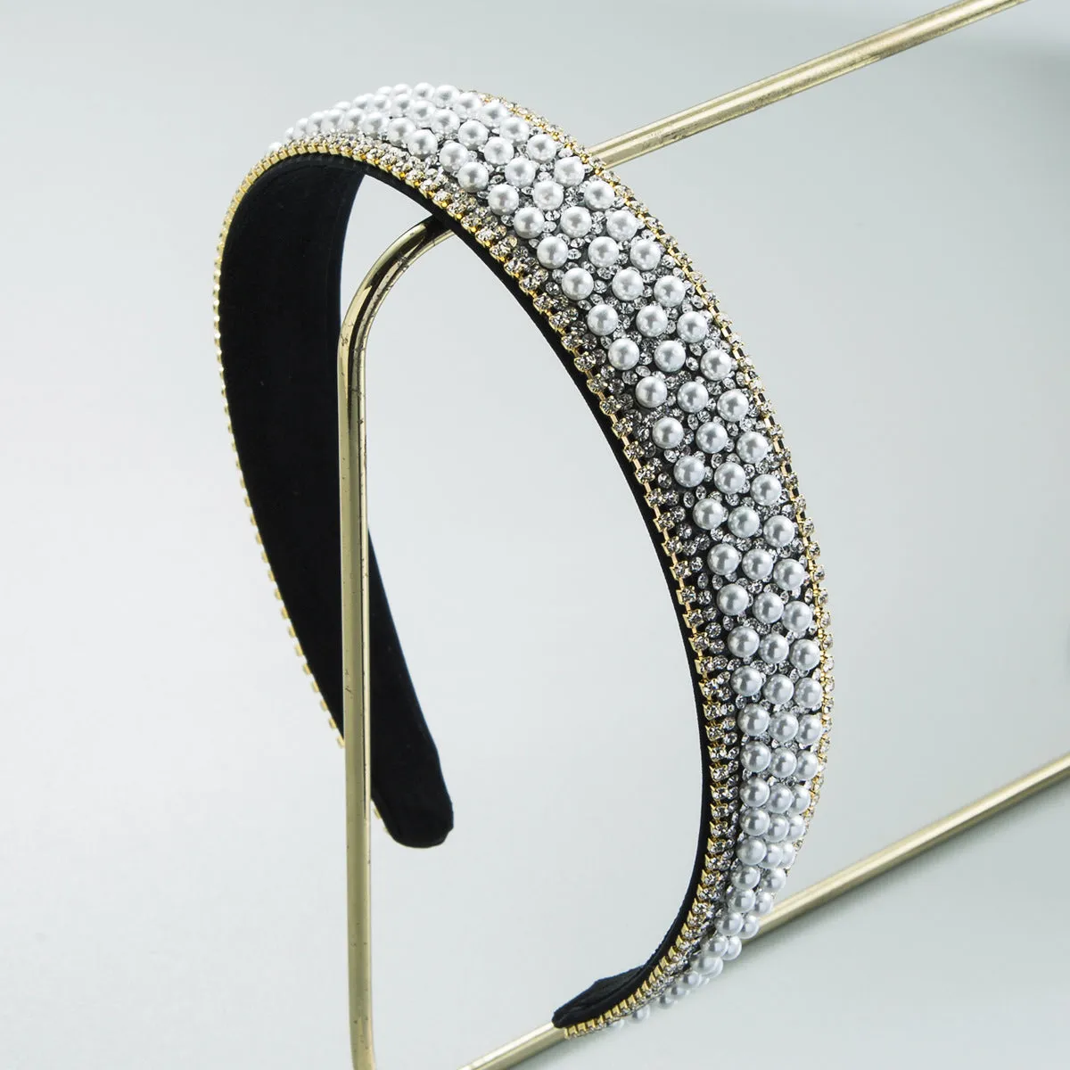 Wholesale Trendy Colorful Full Diamond Anti Slip Simple Headband