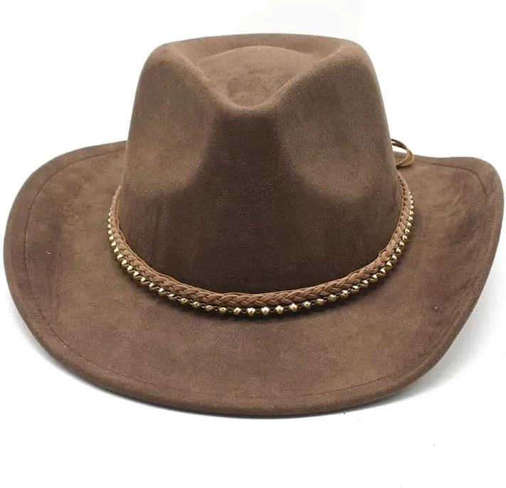 Wide Brim Suede Fedora Hats Unisex Newsboy Cap Suede Panama Hat Solid Retro Fedora for Men Women 2025