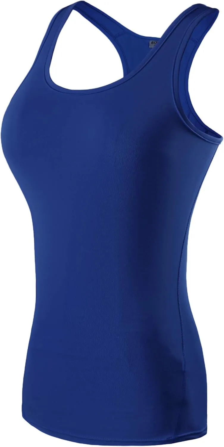Women's Fitness Fast Dry Compression Running Sleeveless Athletic Tank Top 2/3 Packs