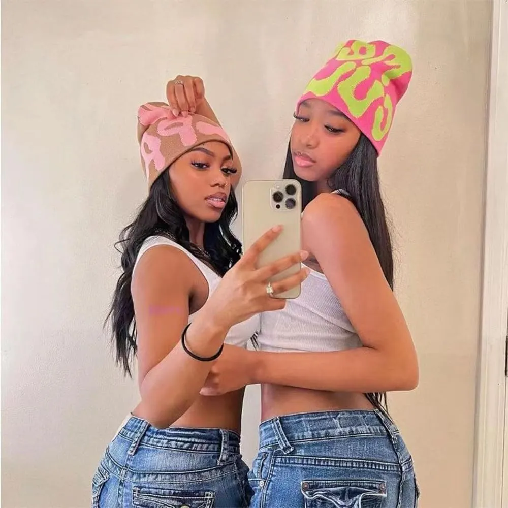 Y2k Spider Beanie Hat Beanie MEA Culpa Wireless Acrylic Knit Skull Cap Winter Warm Hats for Women Man Teenagers